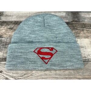 Superman Official Branded Gray Beanie Adult One Size